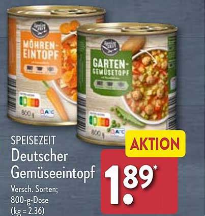 Speisezeit Deutscher Gemüseeintopf Angebot bei ALDI Nord 1Prospekte de