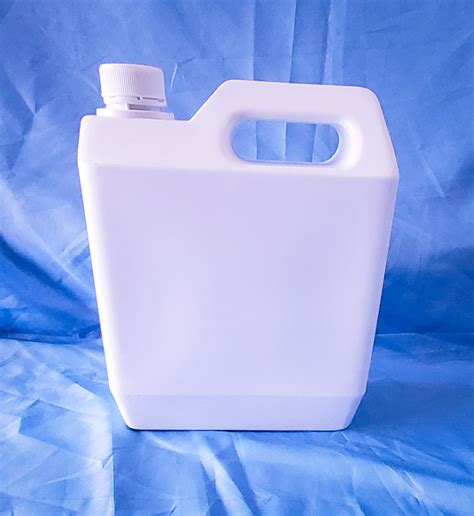 heavy duty square white gallon plastic container  liquid  white