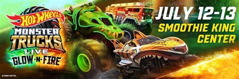 Hot Wheels Monster Trucks Glow N Fire Smoothie King Center