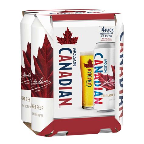 Lager 4 X 500ml Molson Canadian ALDI IE