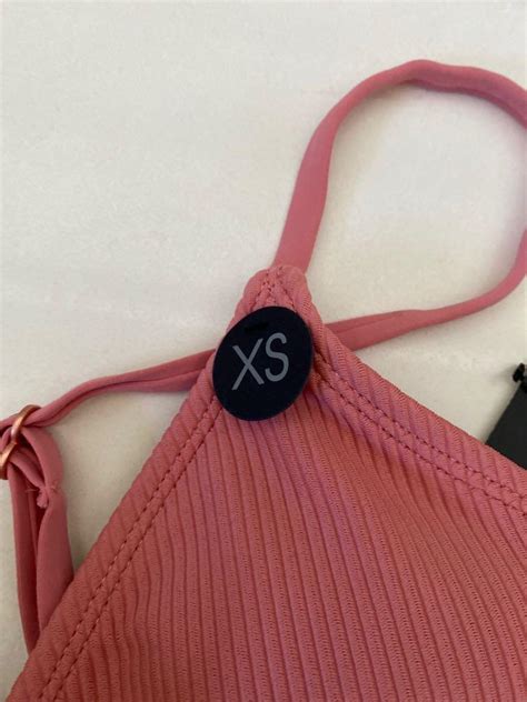 Cottonon Pink Ribbed Bikini Set Women S Fashion Swimwear Bikinis Swimsuits On Carousell