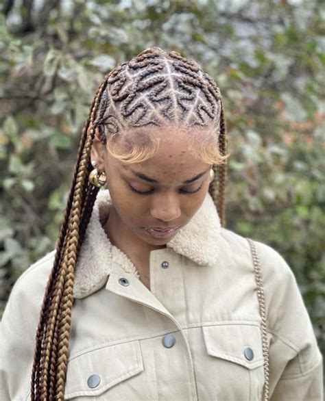 30 Half Fulani Tribal Braids Half Knotless Braids Hairstyles African