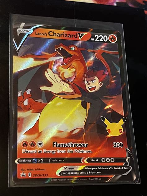 Lances Charizard V Celebrations SWSH133 Promo NM Values MAVIN