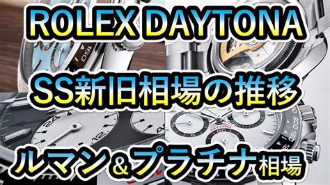 【rolex Daytona】ロレックスデイトナss新旧相場 プラチナデイトナやルマンの相場 116500 126500 116506