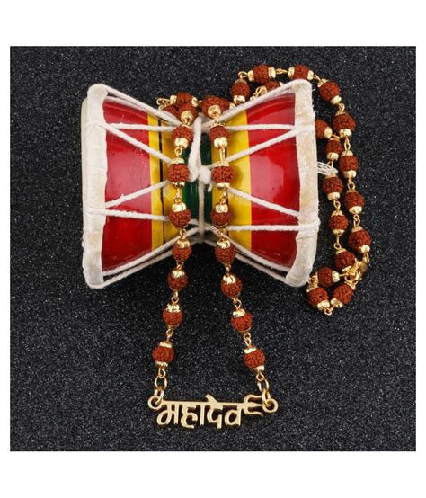 Gold Plated Traditional Rudraksh Mala Pendant For Men And Women Set