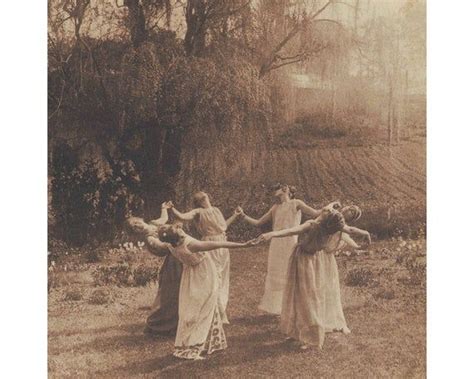 Circle Of Witches Antique Photograph Print Vintage Women Dancing Art