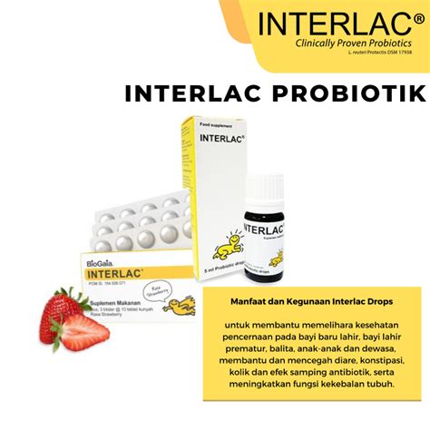 Jual BioGaia Interlac Probiotik Interlac Tablet Hisap Interlac Drop