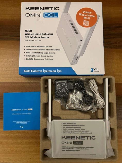 Vdsl2 4 Port Modem Keenetic Omni Dsl N300 Bilgisayar Aksesuarları