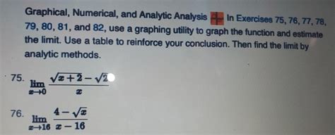 Solved Graphical Numerical And Analytic Analysis In Chegg