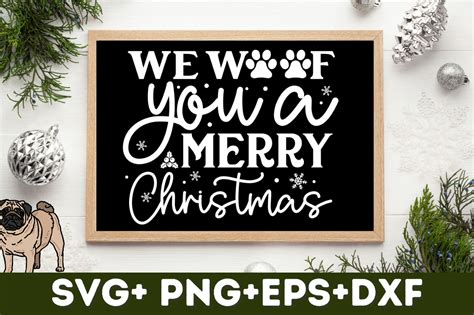 We Woof You A Merry Christmas Graphic By CraftSVG Creative Fabrica