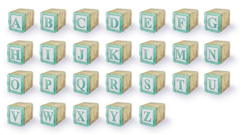 Watercolor Abc Blocks Set Digital Download Etsy