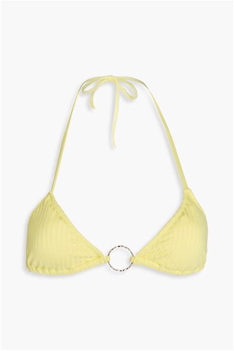 MELISSA ODABASH Miami Ribbed Triangle Bikini Top THE OUTNET