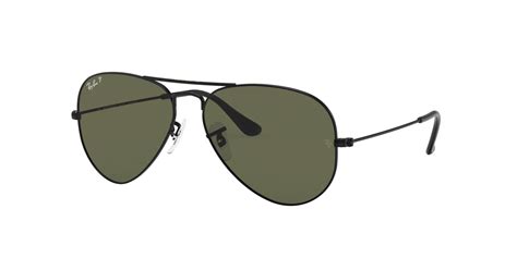 Ray-Ban RB3025 Aviator Classic Black Sunglasses | Glasses.com® | Free ...