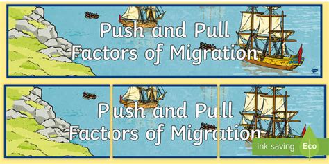 Push And Pull Factors Of Migration Display Banner Twinkl