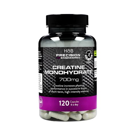 Creatine Monohydrate 700mg 120 Capsules Creatine H B