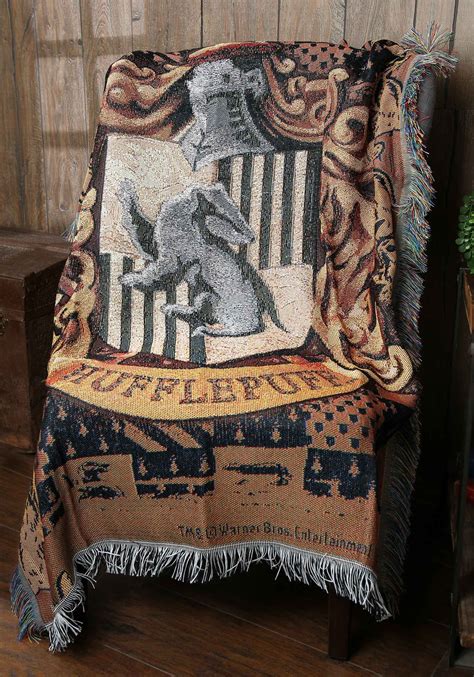 Hufflepuff Shield Woven Tapestry Throw Harry Potter Blanket