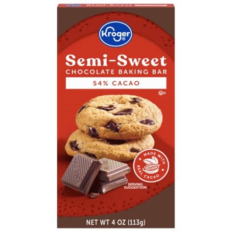 Kroger Semi Sweet Chocolate Baking Bar 4 Oz Pick N Save