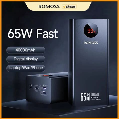 Romoss Pd 65w Power Bank 40000mah Externer Akku Schnell Aufladen Usb C