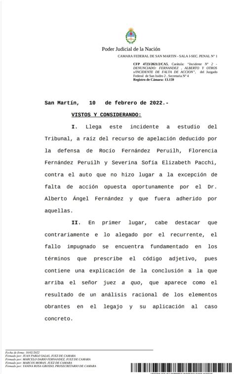 La Justicia Rechazó El Planteo De Nulidad De Alberto En La Causa Por El