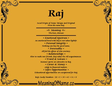 Raj - Meaning of Name