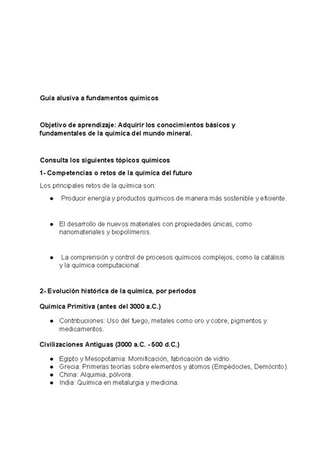 Guia Sobre Fundamentos Quimicos Gu A Alusiva A Fundamentos