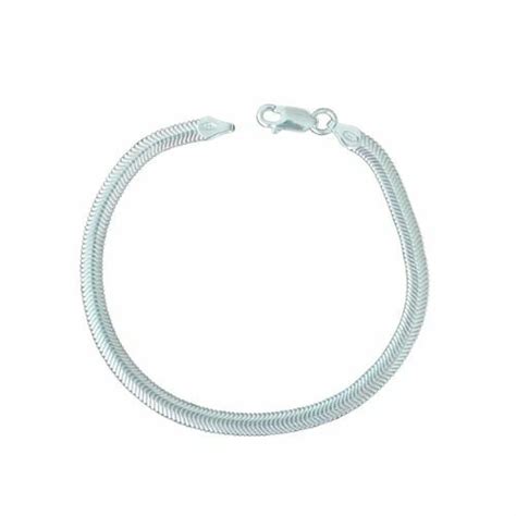 Pulseira Prata 925 Malha Lacraia Schmidt Pedras