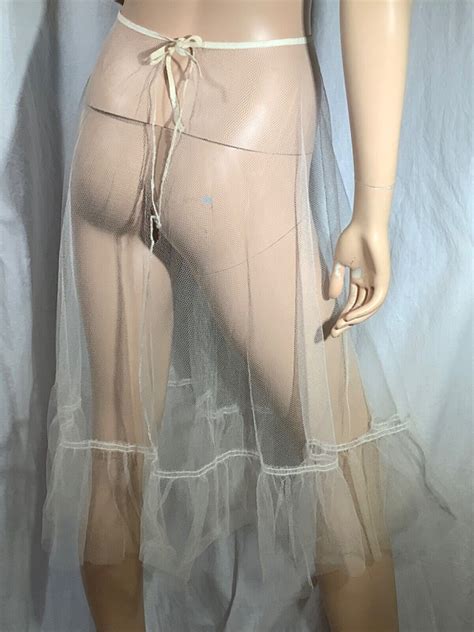 Vintage Sheer Half Slip Petticoat Skirt 50s Lingerie Gem