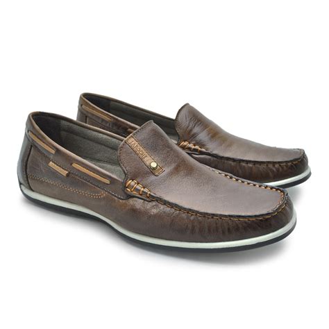 Mocassim Paraty Masculino de Couro Chocolate Calçados Laroche