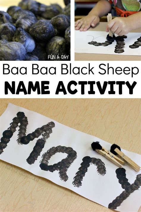 Nursery rhyme activities for baa baa black sheep fun a day – Artofit