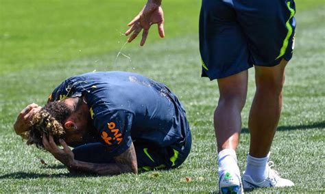 Neymar got egged during Brazil training as revenge for birthday prank