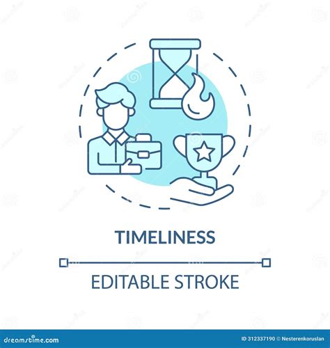 Timeliness Soft Blue Concept Icon Vector Illustration Cartoondealer