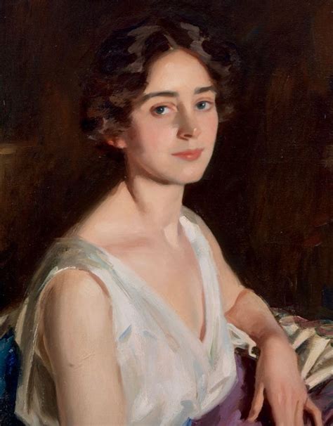 Mademoiselle Querrio By Wilfrid Gabriel De Glehn Portrait Art Oil