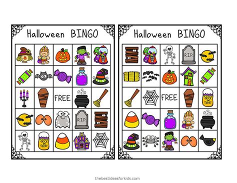 15 Free Halloween Bingo Printable Cards - Parade