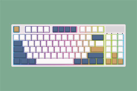 Gaming keyboard top view isolated on Background vector illustration eps ...