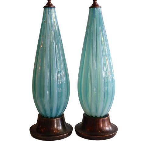 Pair Of Venetian Glass Lamps For Sale At 1stdibs