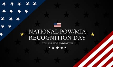 National POW MIA Recognition Day September 15 Background Vector ...