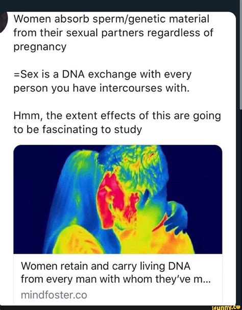 Women Absorb Material From Their Sexual Partners Regardless Of Pregnancy Sex Is A DNA Exchange