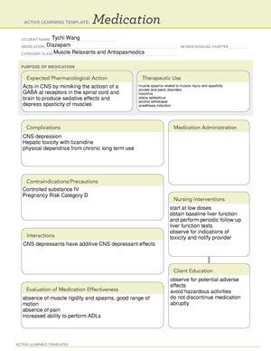 Glucocorticoids Ati ACTIVE LEARNING TEMPLATES Medication STUDENT