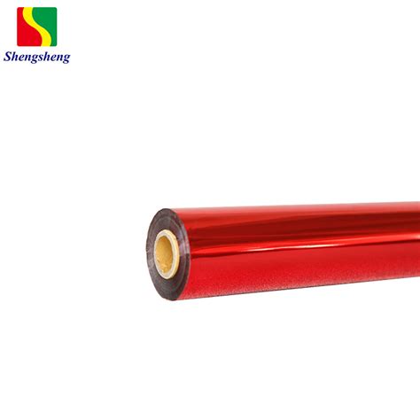 Red Pet Hot Stamping Foil For Paper Plastic Used On BOPP Film Pet Foil And Gold Aluminum Foil