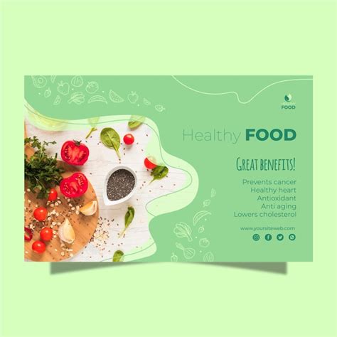 Premium Vector Healthy Food Banner Template