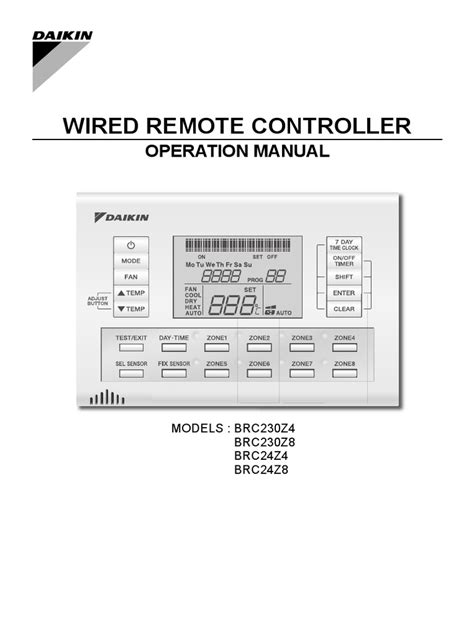 Daikin Zone Controller User Manual | Timer | Air Conditioning