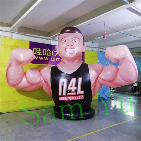 2021 Giant Advertising Inflatable Decoration Factory Price Muscleman Inflatable Muscle Man Gym