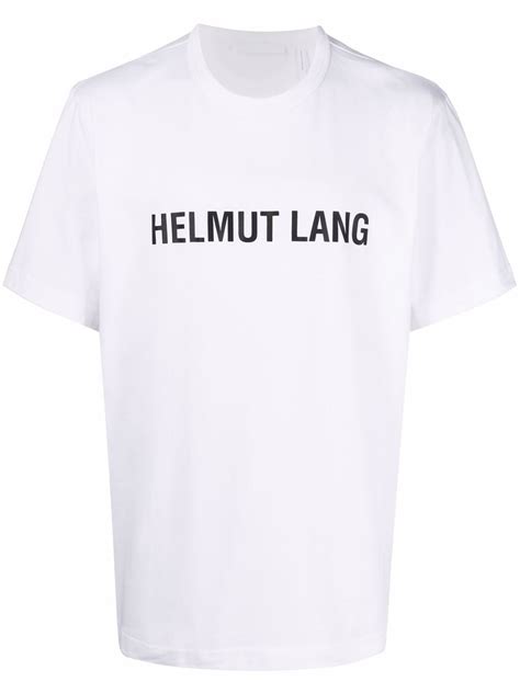 Helmut Lang Logo Print T Shirt White Farfetch