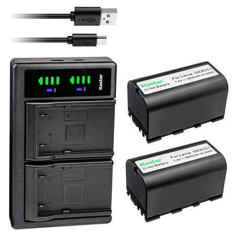 Kastar Pack Battery And Ltd Usb Charger Compatible With Leica