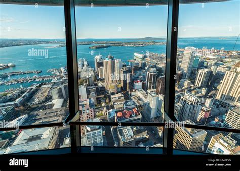 View From The Observation Deck Of The Sky Tower Skyline With