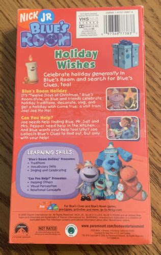 Blues Room Holiday Wishes Vhs Tape New Sealed Rare Blues Clues Ebay