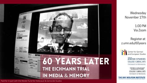 60 Years Later: The Eichmann Trial in Media & Memory | Holocaust and ...