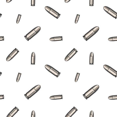 Metallic Chrome Bullets Pattern Seamless Background Design