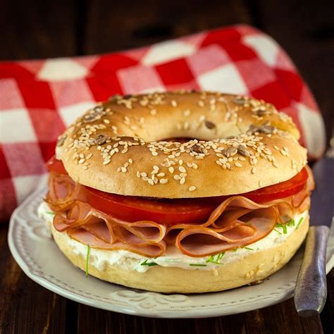 Recette Bagel Au Jambon Et Fromage Frais Facile Rapide