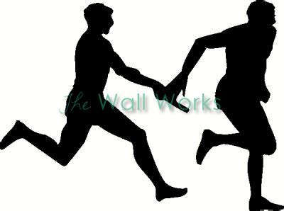 Relay Race wall sticker, vinyl decal | The Wall Works